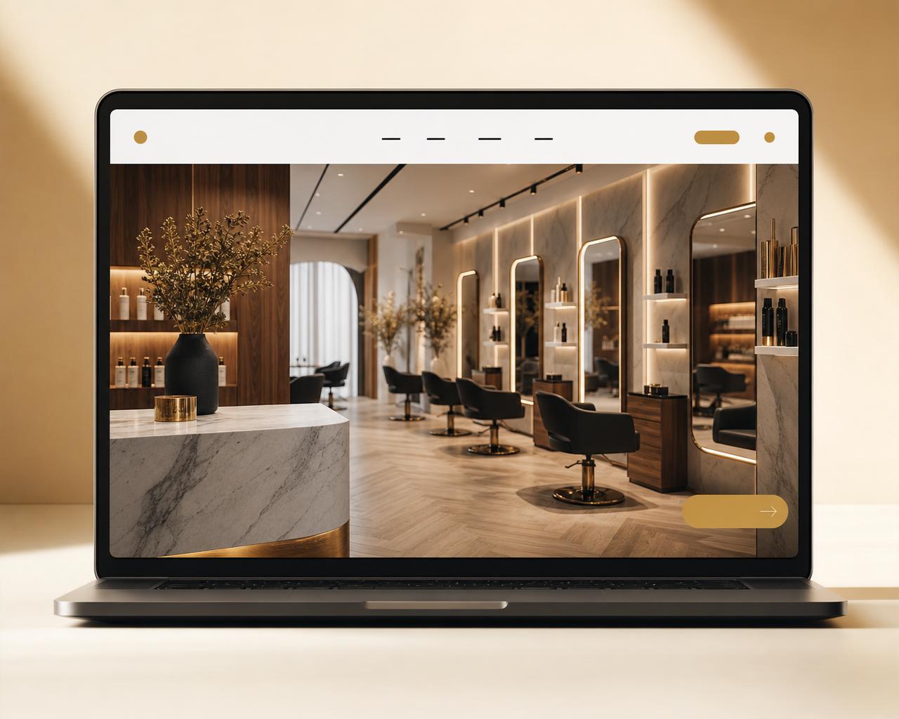 Example website we designed for a beauty business