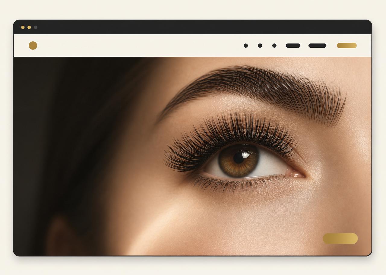 Example website we designed for a beauty business