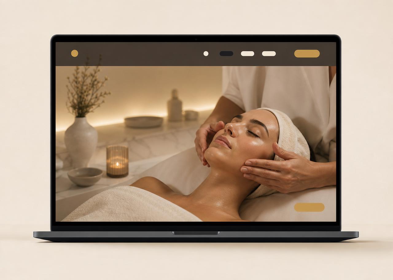 Example website we designed for a beauty business