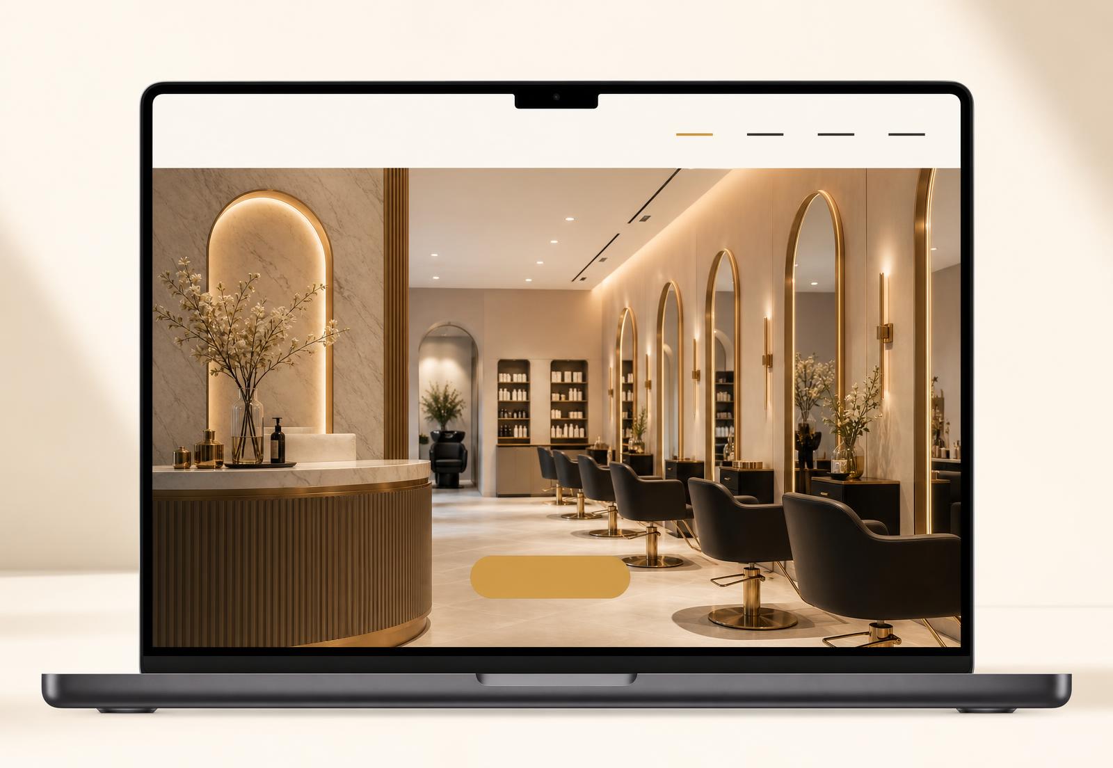 Example website we designed for a beauty business